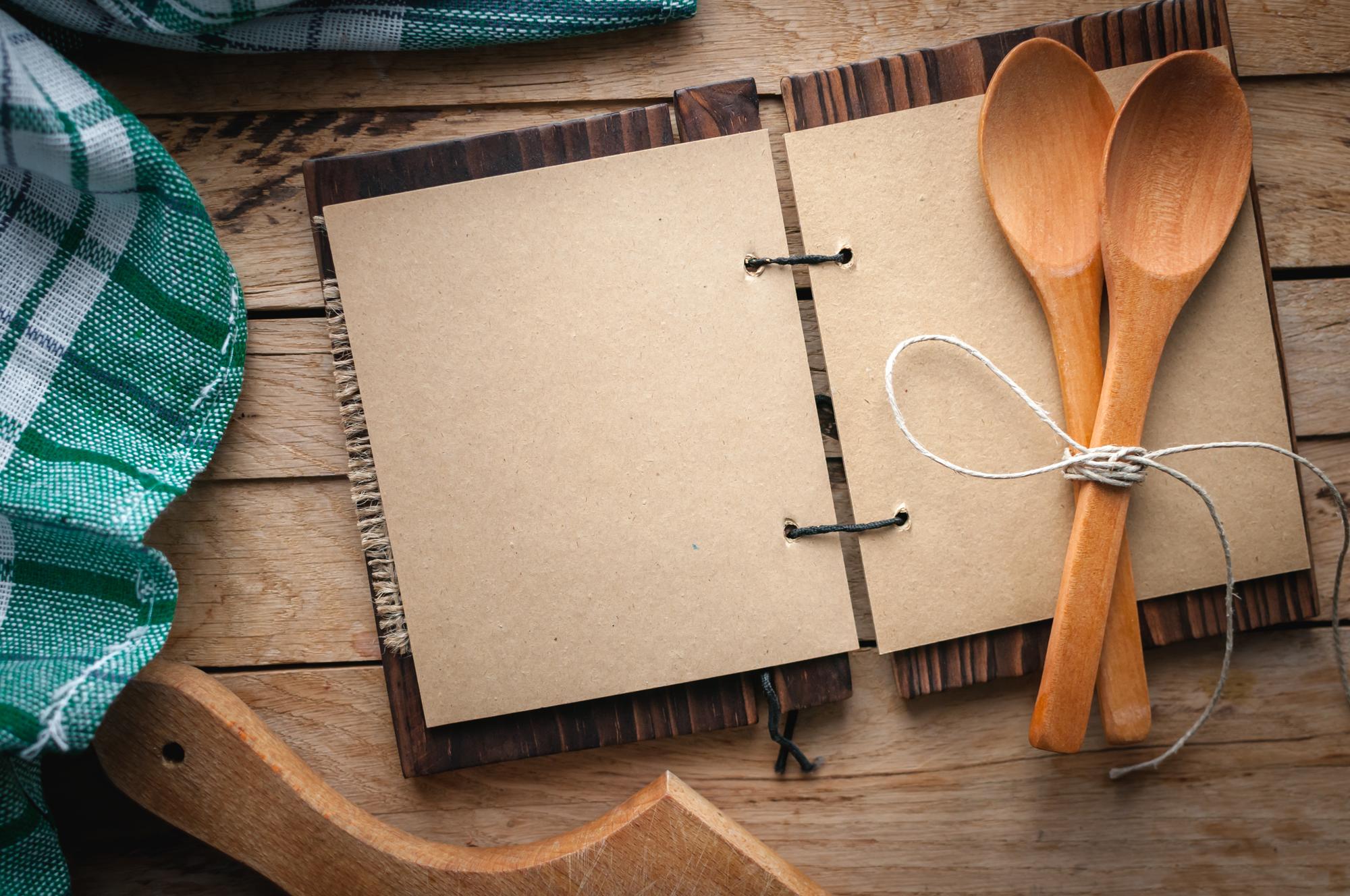 Notepad with menu ideas